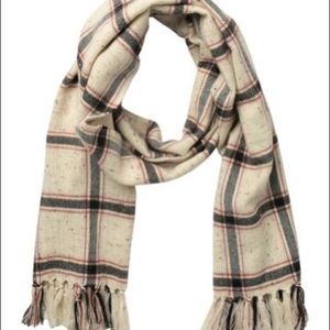 Madewell Hanstone plaid scarf knotted fringe casual farmhouse fall winter new